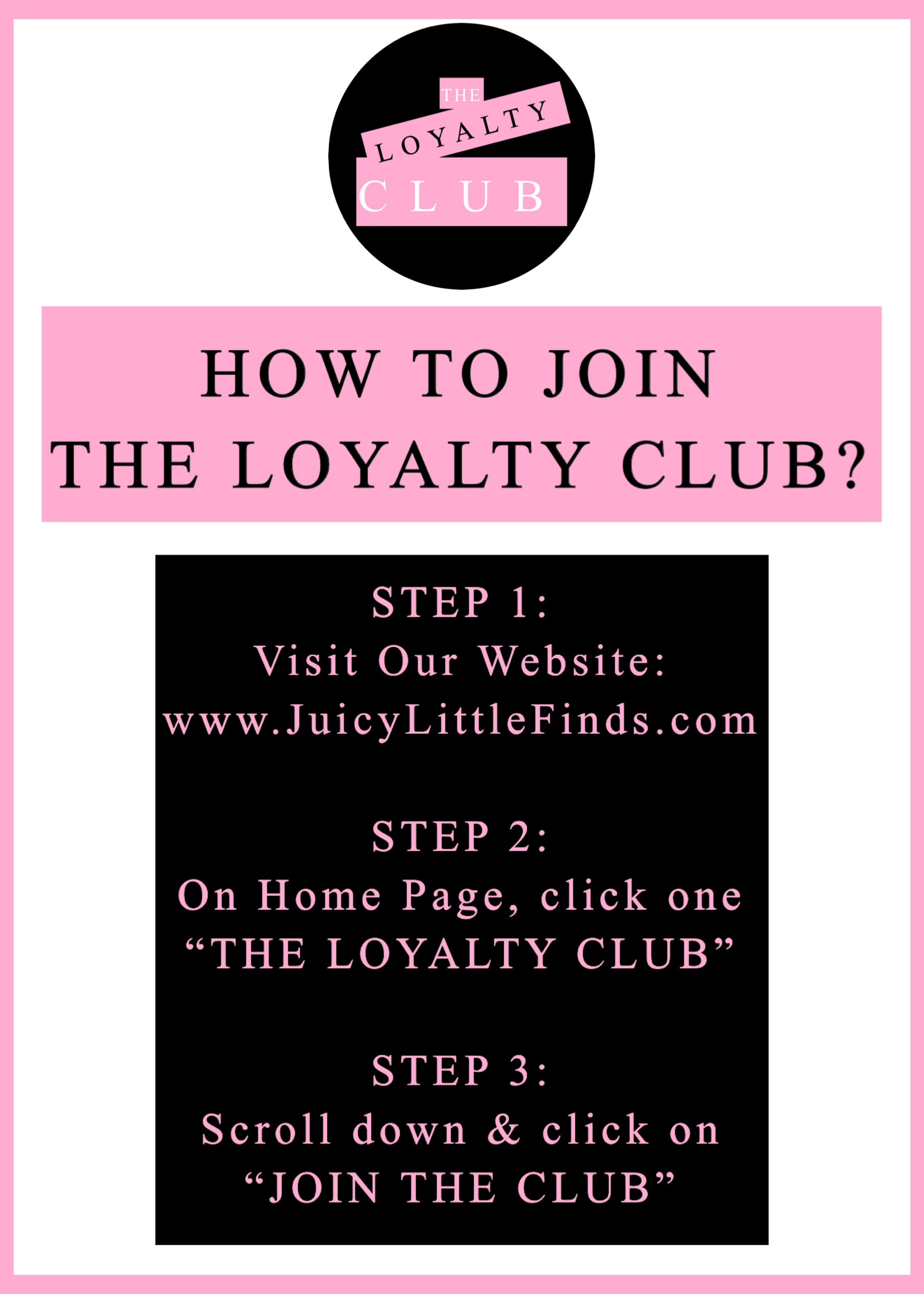 Customer club sign up